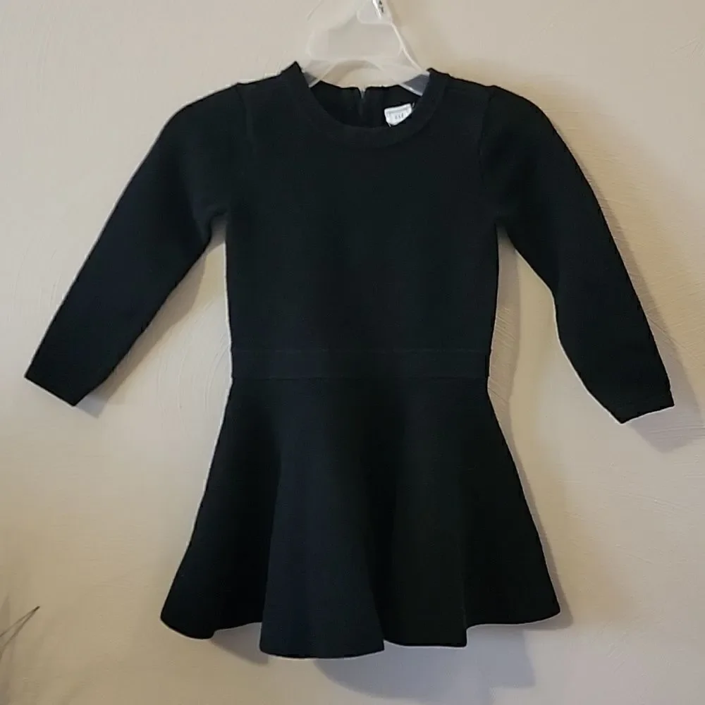 BABY GAP BLACK LONG-SLEEVE SWEATER DRESS, SIZE 18-20 MONTHS